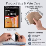 ⁦Patchs Herbales Anti-Varices Soulagement Douleur, Amélioration Circulation 12Pcs - لاصقات الأعشاب الطبيعية لعلاج الدوالي والدورة الدموية⁩ - الصورة ⁦7⁩