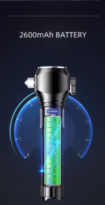 ⁦Lampe Torche Tactique LED 1200 Lumens Portée 450m avec Éclairage Latéral - مصباح يدوي تكتيكي عالي الإضاءة متعدد الاستخدامات⁩ - الصورة ⁦9⁩