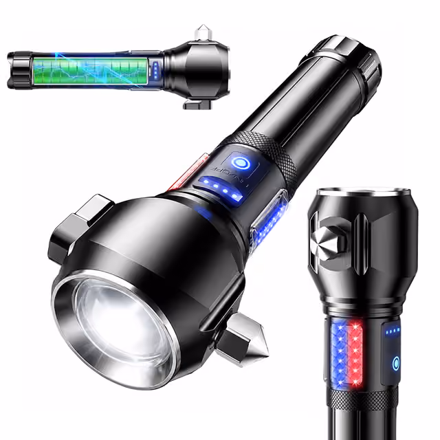 1788164401898-8degqz Lampe Torche Tactique LED 1200 Lumens Portée 450m avec Éclairage Latéral - مصباح يدوي تكتيكي عالي الإضاءة متعدد الاستخدامات - الصورة 1
