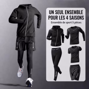 Ensemble de Sport Homme 5 Pièces Un Seul Ensemble Pour Les 4 Saison -بدلة رياضية رجالية متكاملة 5 قطع