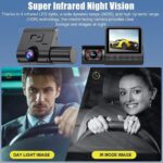⁦Car DVR Caméra Dashcam Voiture 3 Canaux 1080P Full HD Vision Nocturne Infrarouge - كاميرا قيادة السيارات الثلاثية مع رؤية ليلية بالأشعة تحت الحمراء⁩ - الصورة ⁦6⁩