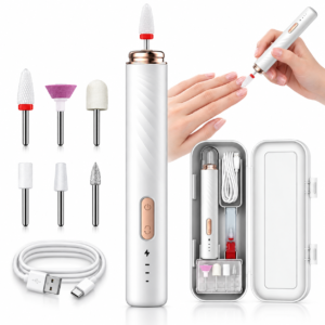 Ponceuse à Ongles Électrique Sans Fil 3 Vitesses Double Sens de Rotation USB Rechargeable – مبرد ومقلم الأظافر الكهربائي اللاسلكي 3 سرعات